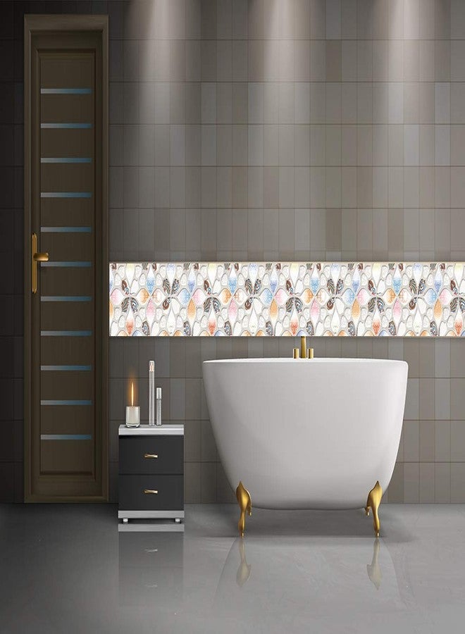 Decor Production Oil & Water Proof Self Adhesive Wall Polyvinyl Chloride Tile Stickers for Home Living Room Bedroom Kitchen Stylish Walls Floor (Design 03, Wide 6 in, Length 48 Inches) - Image 2